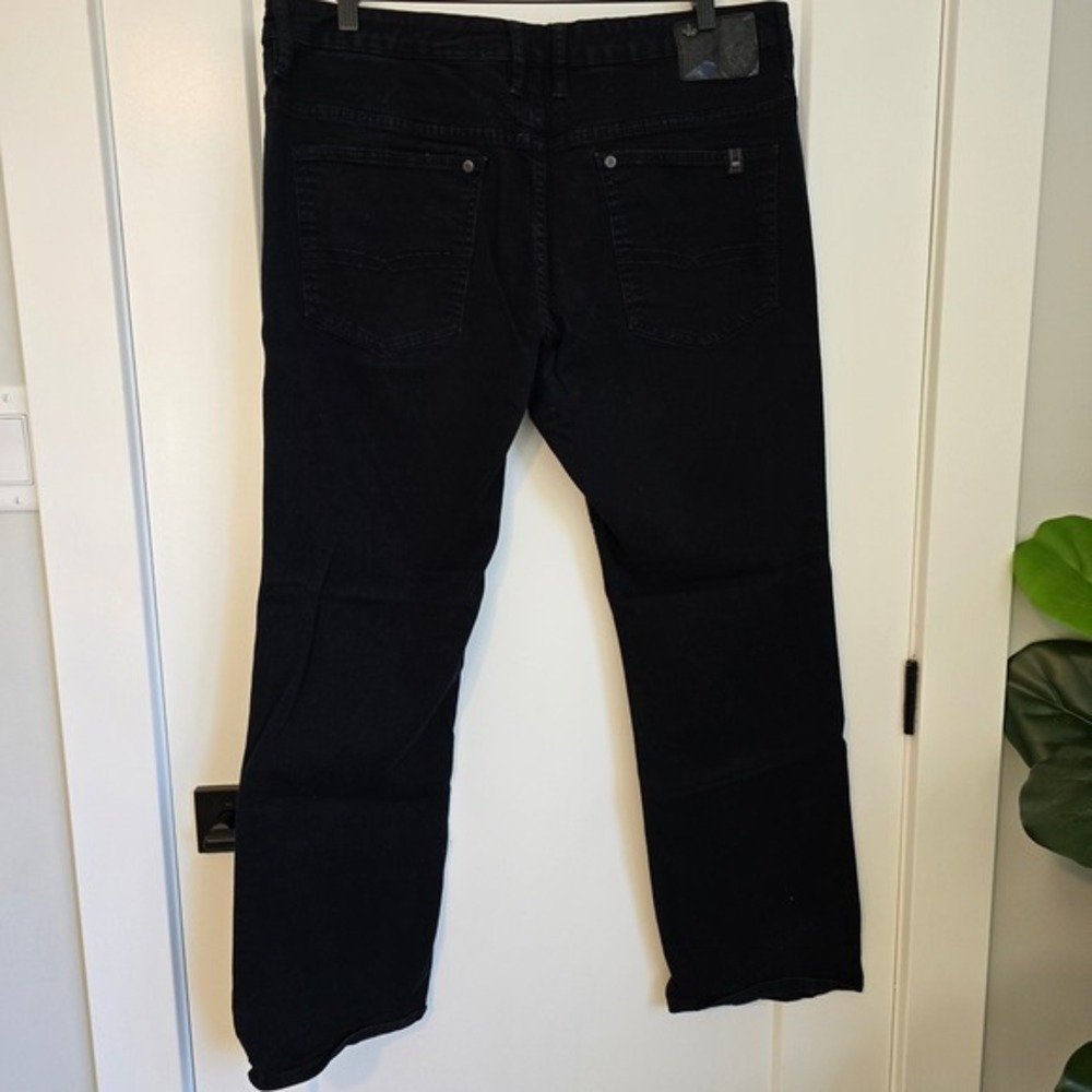 Buffalo David Bitton SAM-X Mens Slim Straight Stretch Black Jeans 38x30 - Picture 8 of 11